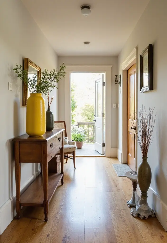 27 Yellow Ceramic Vase Decor Ideas That Radiate Warmth 24 27 Yellow Ceramic Vase Decor Ideas That Radiate Warmth - 8. Entryway Welcomes