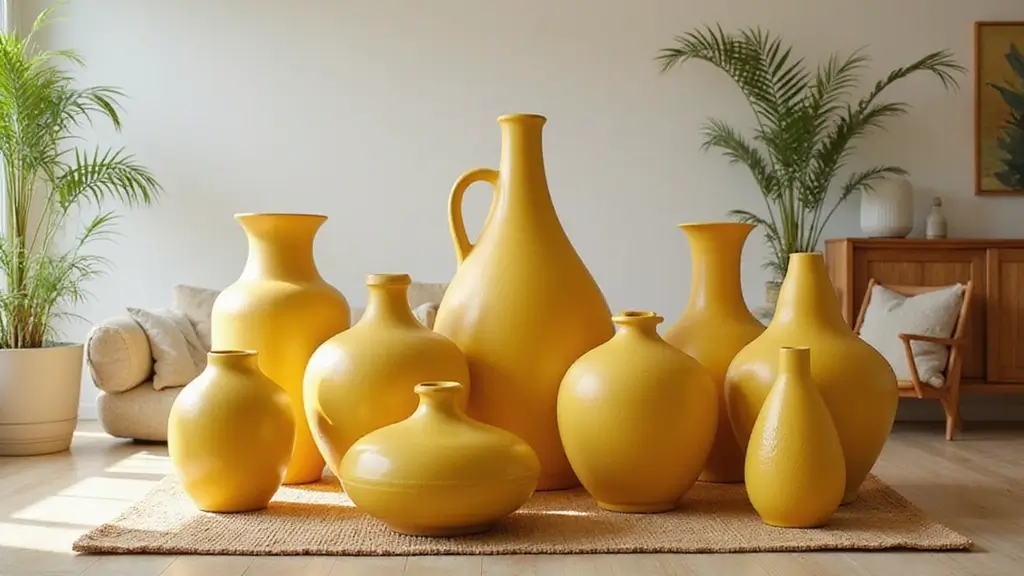 27 Yellow Ceramic Vase Decor Ideas That Radiate Warmth