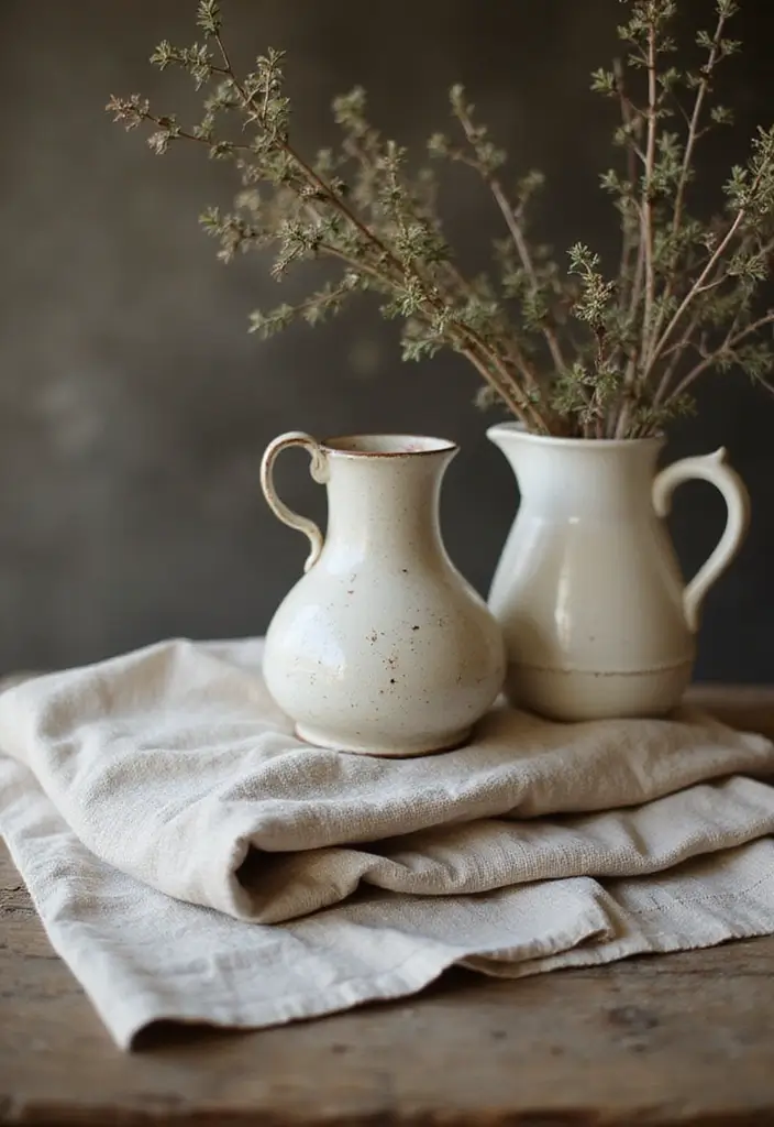 28 Antique Ceramic Jug Decor Ideas For Classic Homes 31 28 Antique Ceramic Jug Decor Ideas For Classic Homes - 17. Layering with Textiles