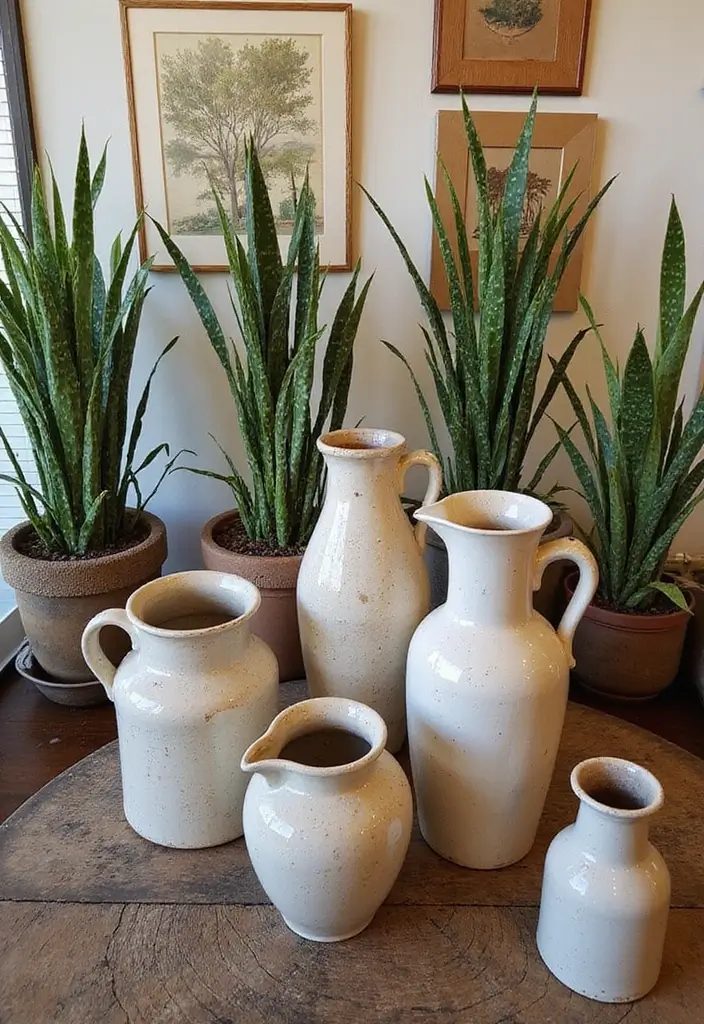 28 Antique Ceramic Jug Decor Ideas For Classic Homes 44 28 Antique Ceramic Jug Decor Ideas For Classic Homes - 24. Play with Heights