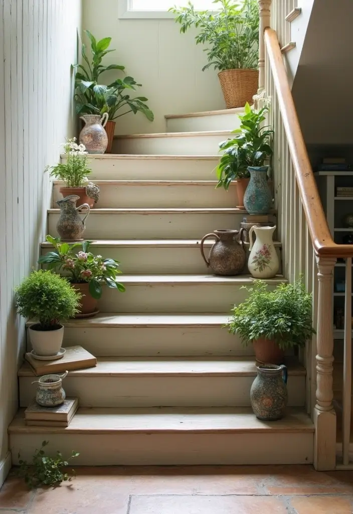 28 Antique Ceramic Jug Decor Ideas For Classic Homes 54 28 Antique Ceramic Jug Decor Ideas For Classic Homes - 26. Jugs on the Stairs