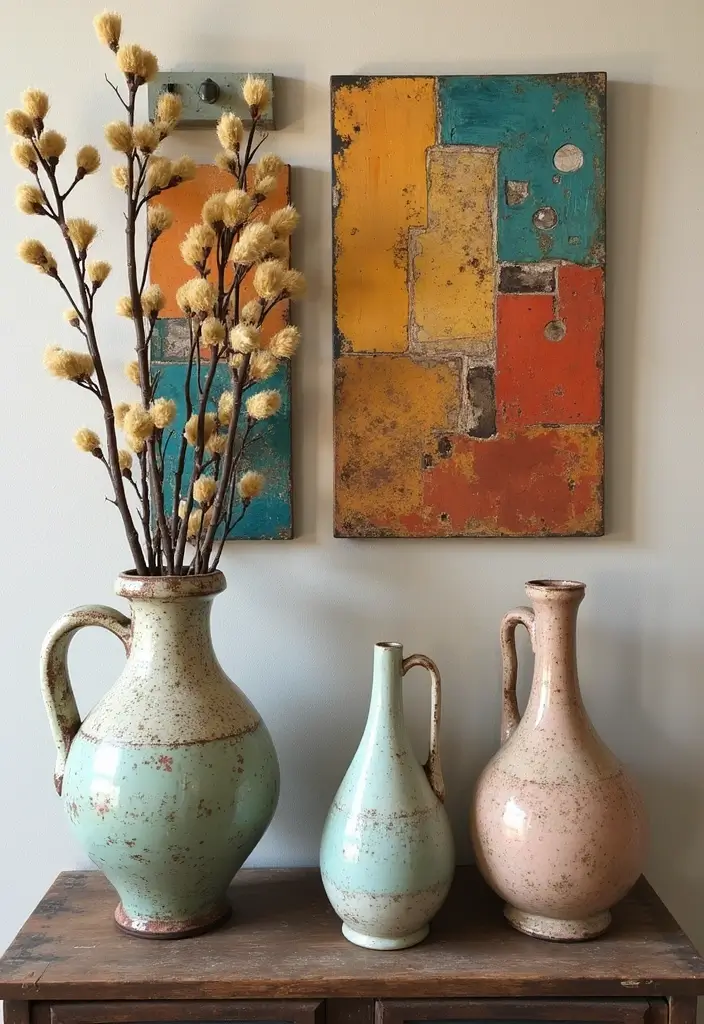28 Antique Ceramic Jug Decor Ideas For Classic Homes 62 28 Antique Ceramic Jug Decor Ideas For Classic Homes - 28. Jugs with Mixed Media