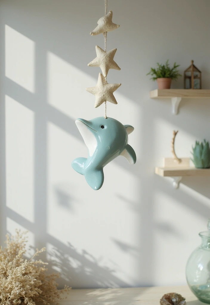 28 Ceramic Dolphin Decor Ideas Perfect For Coastal Themes 20 28 Ceramic Dolphin Decor Ideas Perfect For Coastal Themes - 10. Dolphin Mobile