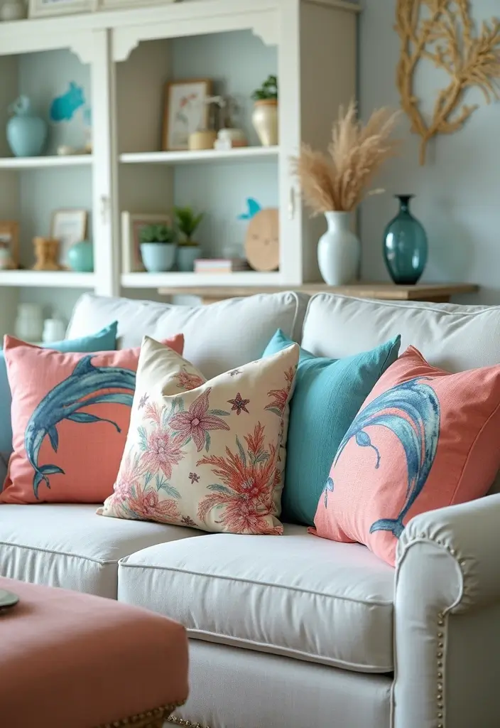 28 Ceramic Dolphin Decor Ideas Perfect For Coastal Themes 28 28 Ceramic Dolphin Decor Ideas Perfect For Coastal Themes - 12. Dolphin-themed Throw Pillows