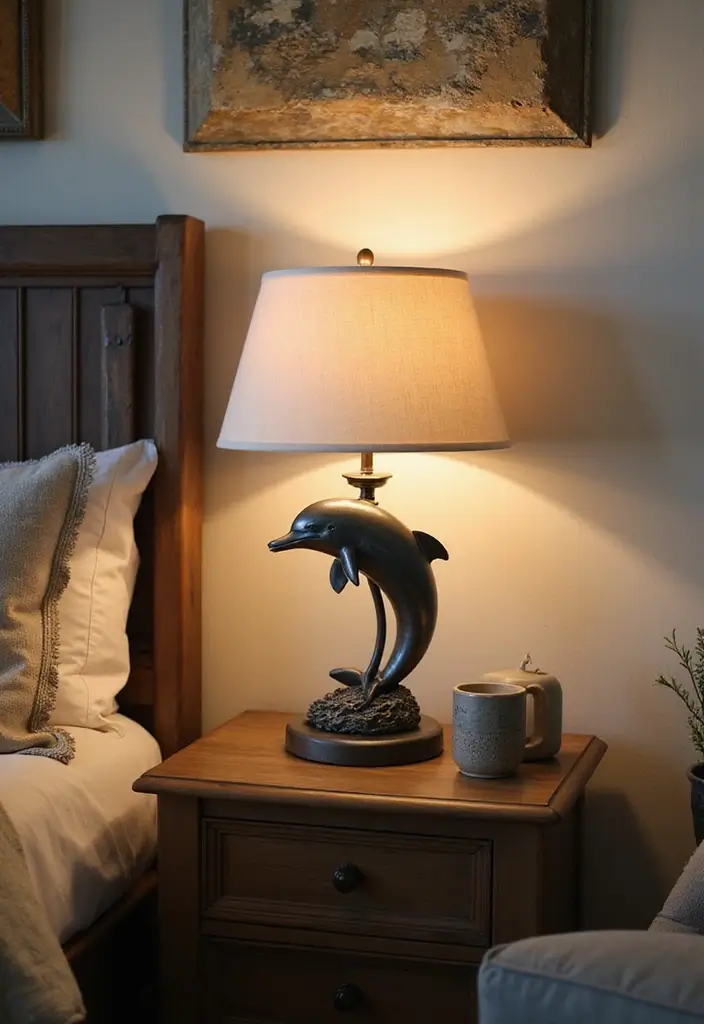 28 Ceramic Dolphin Decor Ideas Perfect For Coastal Themes 29 28 Ceramic Dolphin Decor Ideas Perfect For Coastal Themes - 13. Dolphin Table Lamps