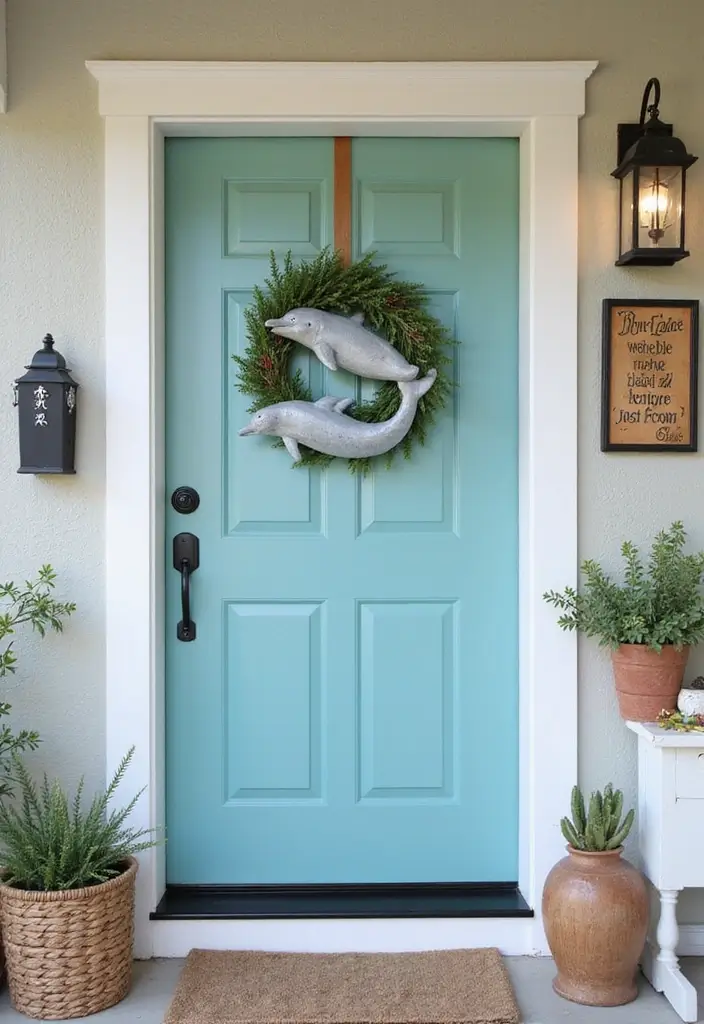 28 Ceramic Dolphin Decor Ideas Perfect For Coastal Themes 39 28 Ceramic Dolphin Decor Ideas Perfect For Coastal Themes - 19. Dolphin Wreaths
