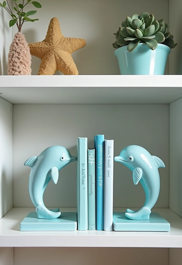 28 Ceramic Dolphin Decor Ideas Perfect For Coastal Themes 54 28 Ceramic Dolphin Decor Ideas Perfect For Coastal Themes - 26. Dolphin Figurine Bookends