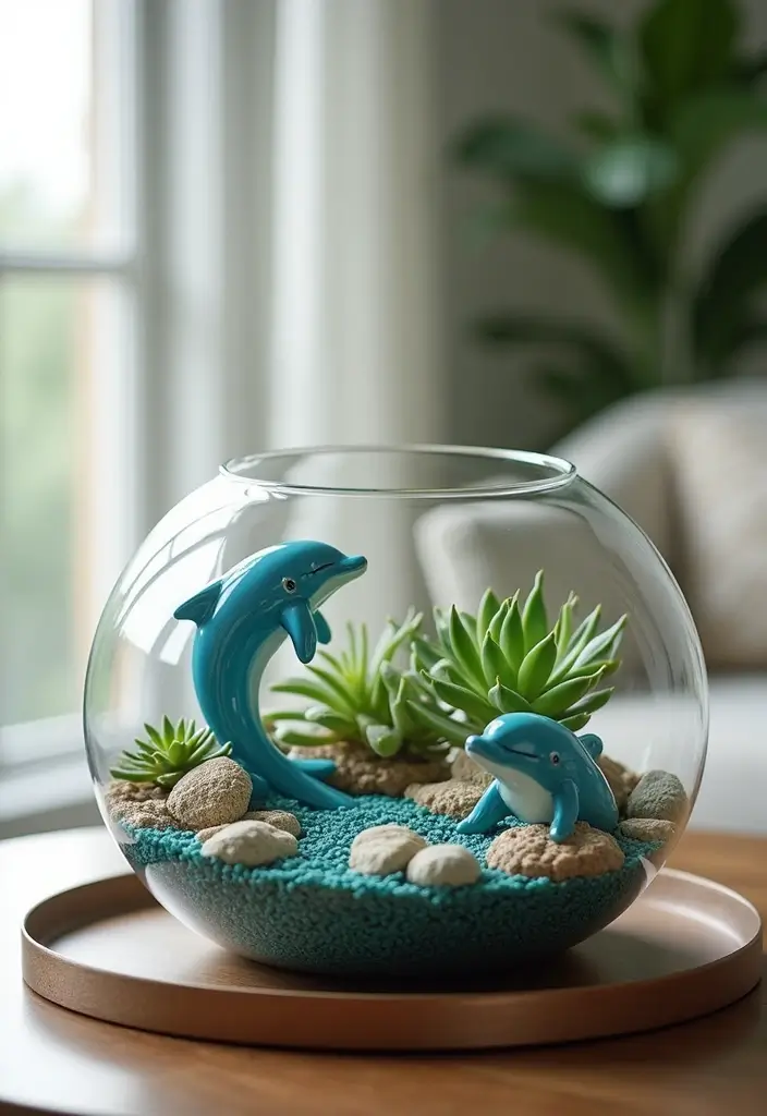 28 Ceramic Dolphin Decor Ideas Perfect For Coastal Themes 55 28 Ceramic Dolphin Decor Ideas Perfect For Coastal Themes - 27. Dolphin-themed Terrariums