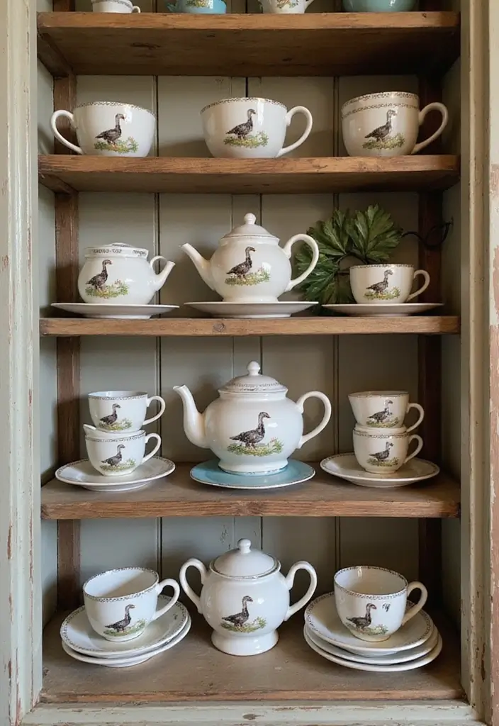 28 Vintage Ceramic Goose Decor Ideas For Farmhouse Lovers 26 28 Vintage Ceramic Goose Decor Ideas For Farmhouse Lovers - 12. Goose-Themed Tea Sets
