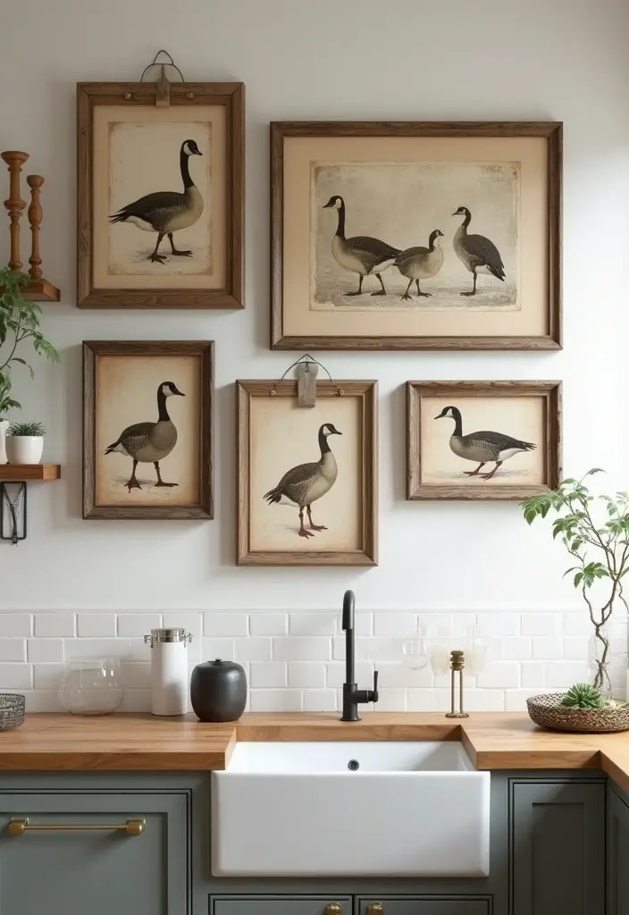 28 Vintage Ceramic Goose Decor Ideas For Farmhouse Lovers 10 28 Vintage Ceramic Goose Decor Ideas For Farmhouse Lovers - 4. Goose-Themed Wall Art
