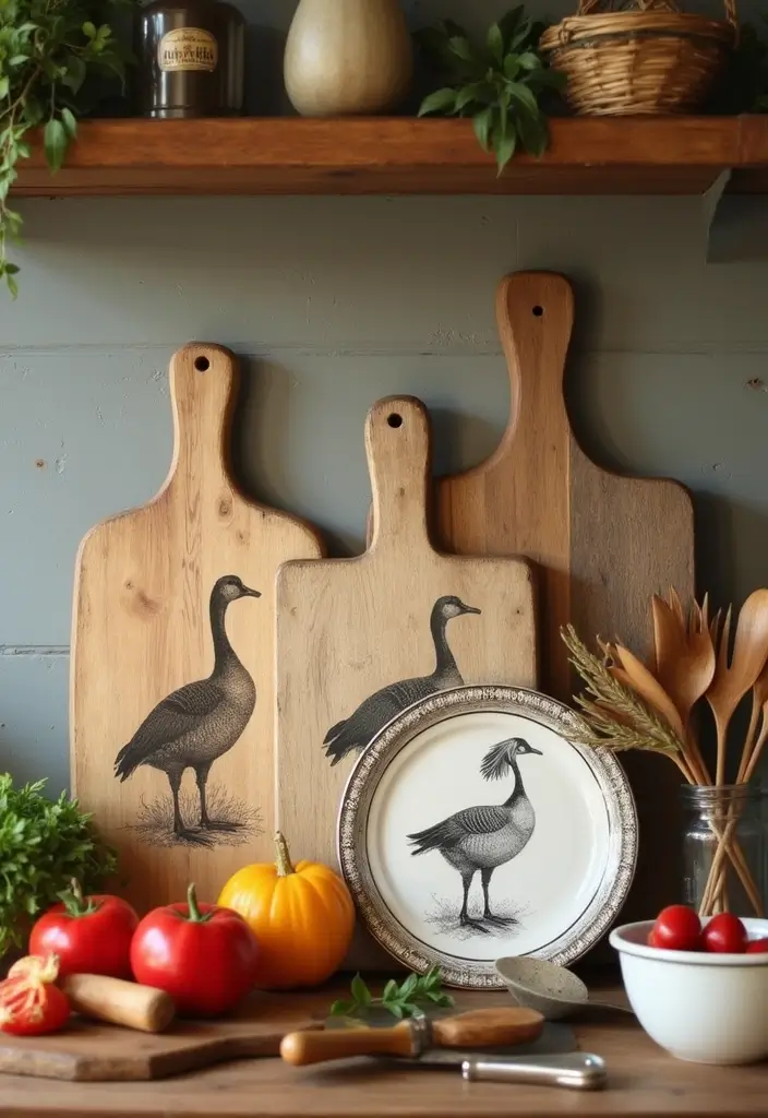 28 Vintage Ceramic Goose Decor Ideas For Farmhouse Lovers 23 28 Vintage Ceramic Goose Decor Ideas For Farmhouse Lovers - 9. Goose-Themed Cutting Boards