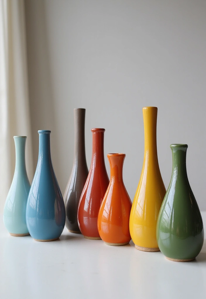 28 Vintage Ceramic Vase Decor Inspirations That Inspire Collectors - 12. Glazed Ceramic Vases for a Sleek Finish