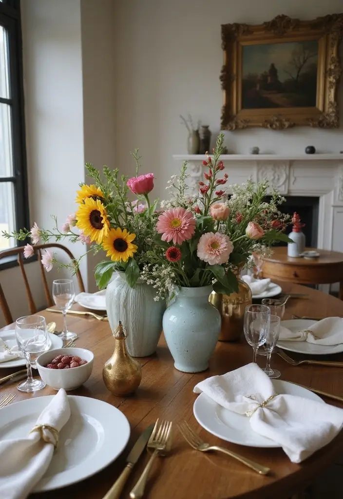 28 Vintage Ceramic Vase Decor Inspirations That Inspire Collectors - 13. Decorative Vases as Centerpieces