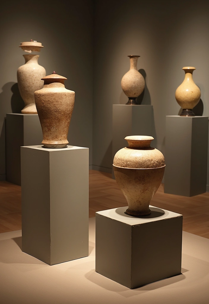 28 Vintage Ceramic Vase Decor Inspirations That Inspire Collectors - 15. Vintage Vases as Art Displays