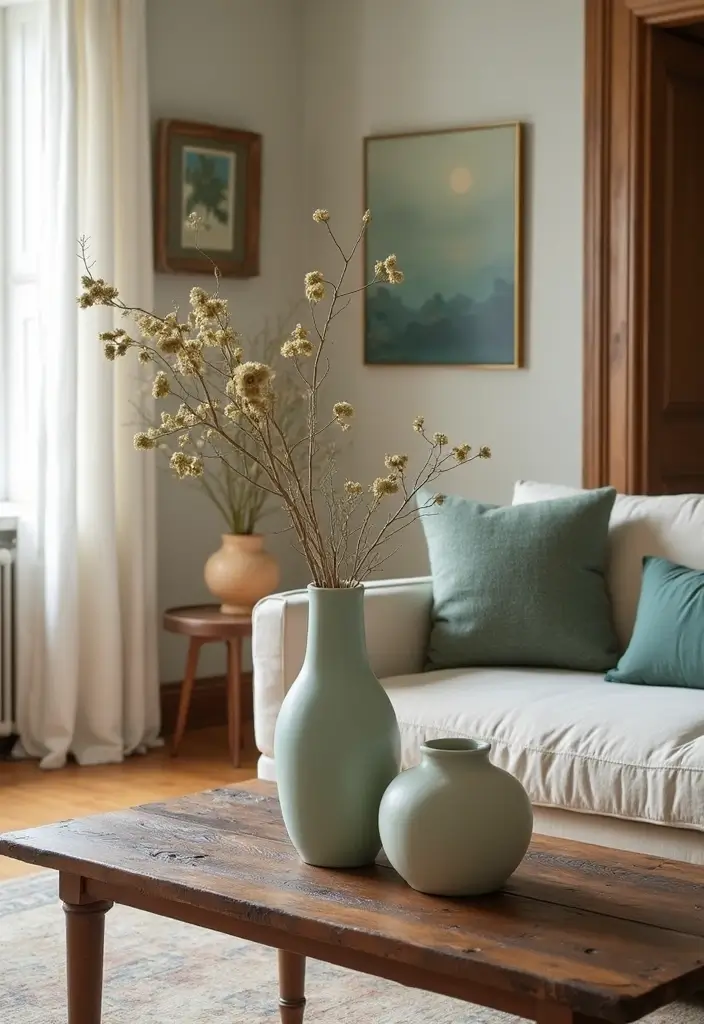 28 Vintage Ceramic Vase Decor Inspirations That Inspire Collectors - 20. Matching Vases and Décor