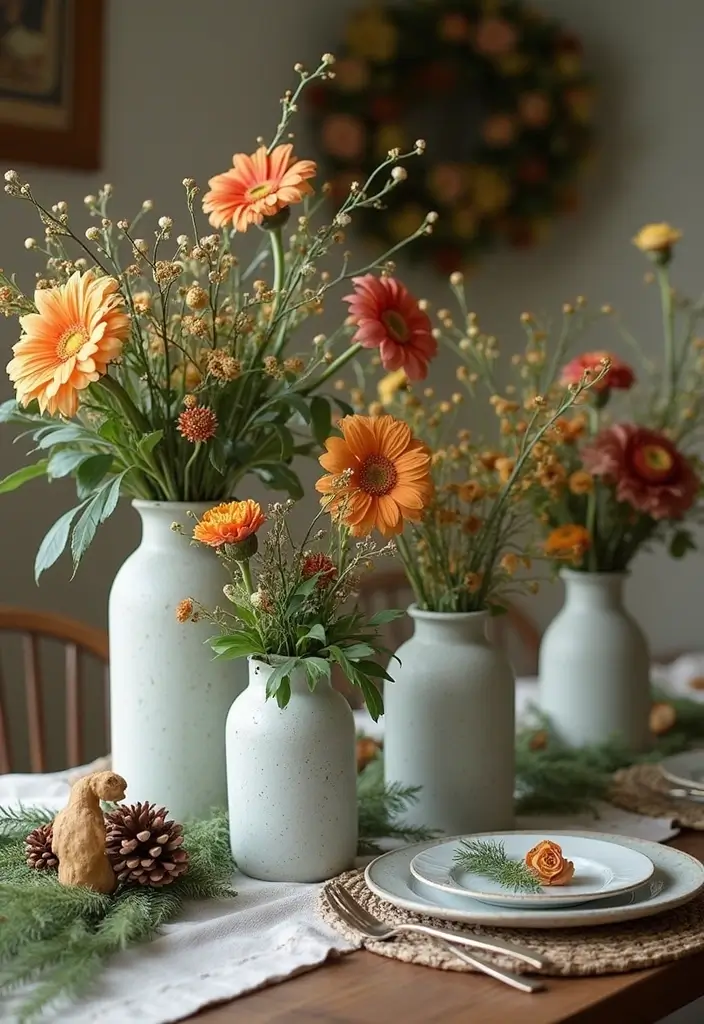 28 Vintage Ceramic Vase Decor Inspirations That Inspire Collectors - 21. Seasonal Displays with Vintage Vases
