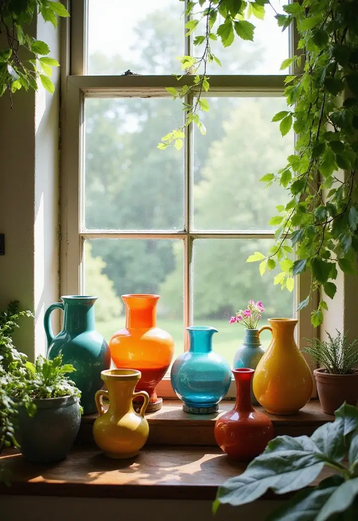 28 Vintage Ceramic Vase Decor Inspirations That Inspire Collectors - 3. Colorful Vintage Vases for Pop Art Vibes