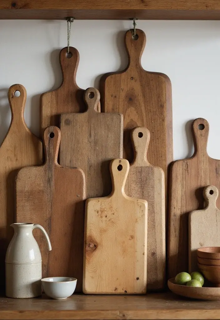 28 Vintage Kitchen Decor Ideas Featuring Ceramic Collectibles 40 28 Vintage Kitchen Decor Ideas Featuring Ceramic Collectibles - 12. Vintage Cutting Boards