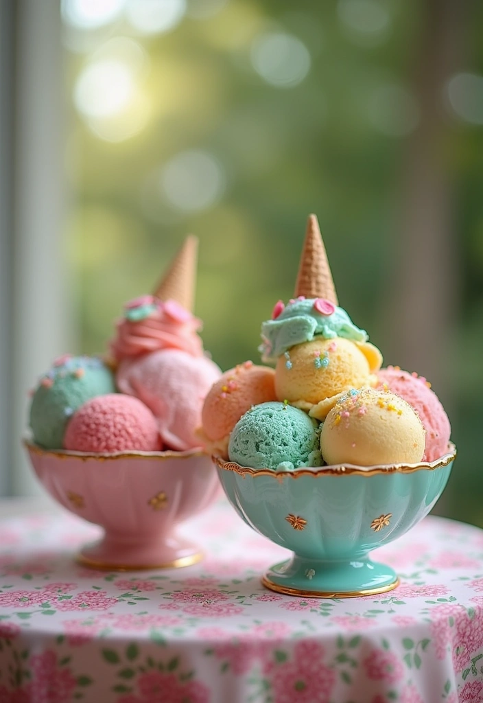 28 Vintage Kitchen Decor Ideas Featuring Ceramic Collectibles 44 28 Vintage Kitchen Decor Ideas Featuring Ceramic Collectibles - 14. Vintage Ice Cream Dishes