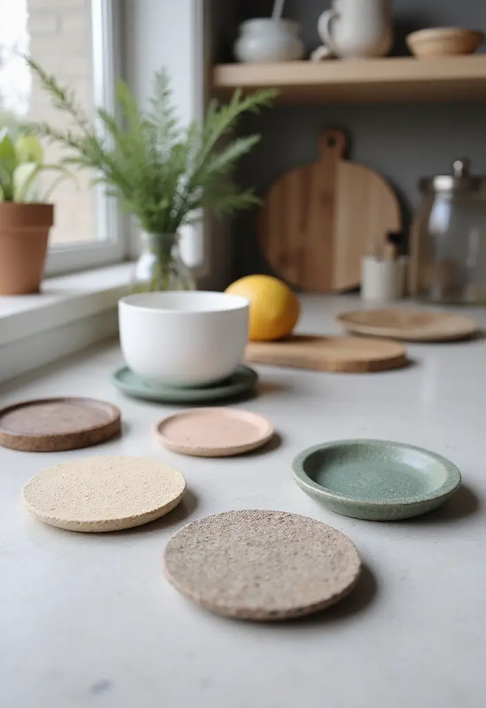 28 Vintage Kitchen Decor Ideas Featuring Ceramic Collectibles 77 28 Vintage Kitchen Decor Ideas Featuring Ceramic Collectibles - 25. Ceramic Coasters