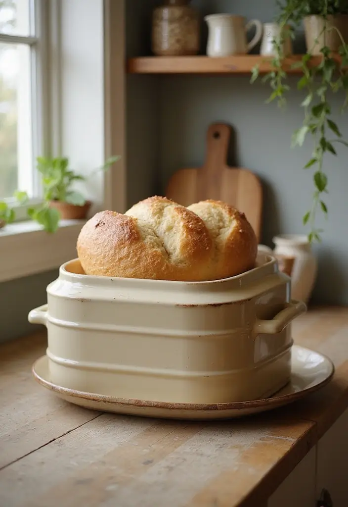 28 Vintage Kitchen Decor Ideas Featuring Ceramic Collectibles 91 28 Vintage Kitchen Decor Ideas Featuring Ceramic Collectibles - 27. Retro Bread Box
