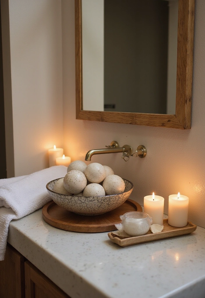 29 Ceramic Balls Decor Ideas That Add Texture And Character - 18. Ceramic Balls in Bathroom Decor
