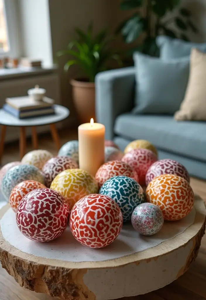 29 Ceramic Balls Decor Ideas That Add Texture And Character - 2. Playful Patterns for a Bold Statement