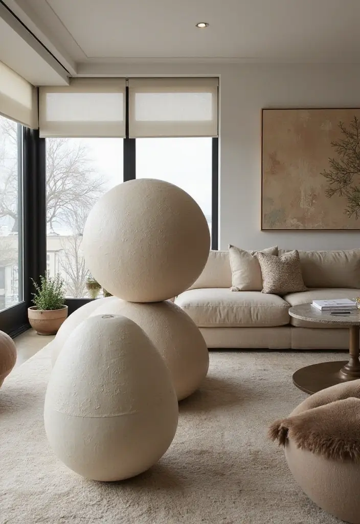 29 Ceramic Balls Decor Ideas That Add Texture And Character - 20. Statement Pieces in Large Spaces
