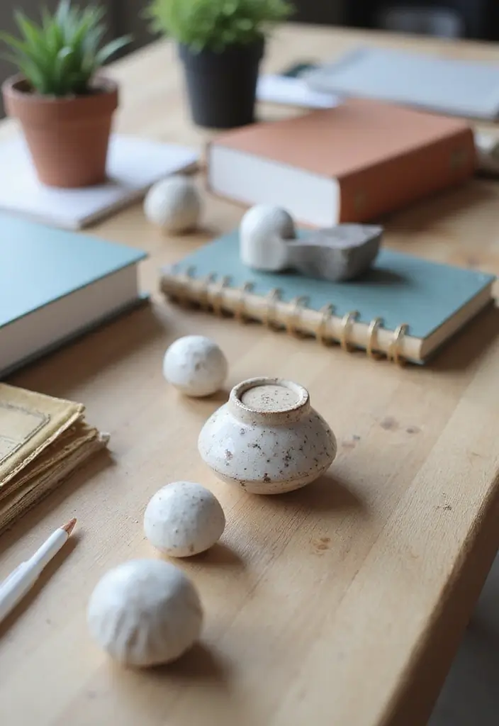 29 Ceramic Balls Decor Ideas That Add Texture And Character - 23. Form and Function in Home Office