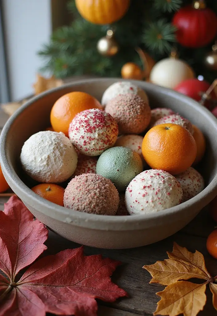 29 Ceramic Balls Decor Ideas That Add Texture And Character - 25. Ceramic Balls as Seasonal Decor
