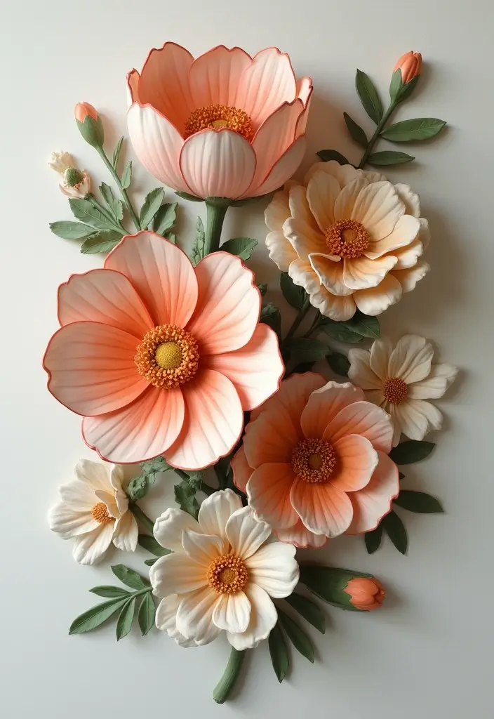 29 Ceramic Flowers Wall Decor Ideas To Brighten Your Home 49 29 Ceramic Flowers Wall Decor Ideas To Brighten Your Home - 19. Nature's Palette