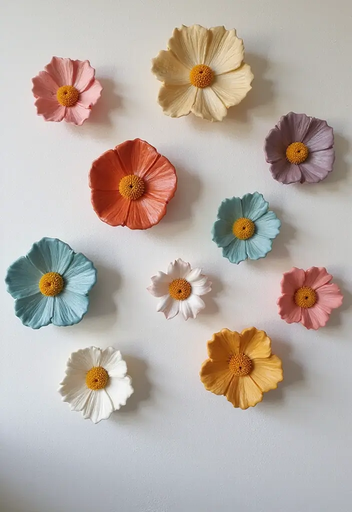 29 Ceramic Flowers Wall Decor Ideas To Brighten Your Home 50 29 Ceramic Flowers Wall Decor Ideas To Brighten Your Home - 20. Customized Creations