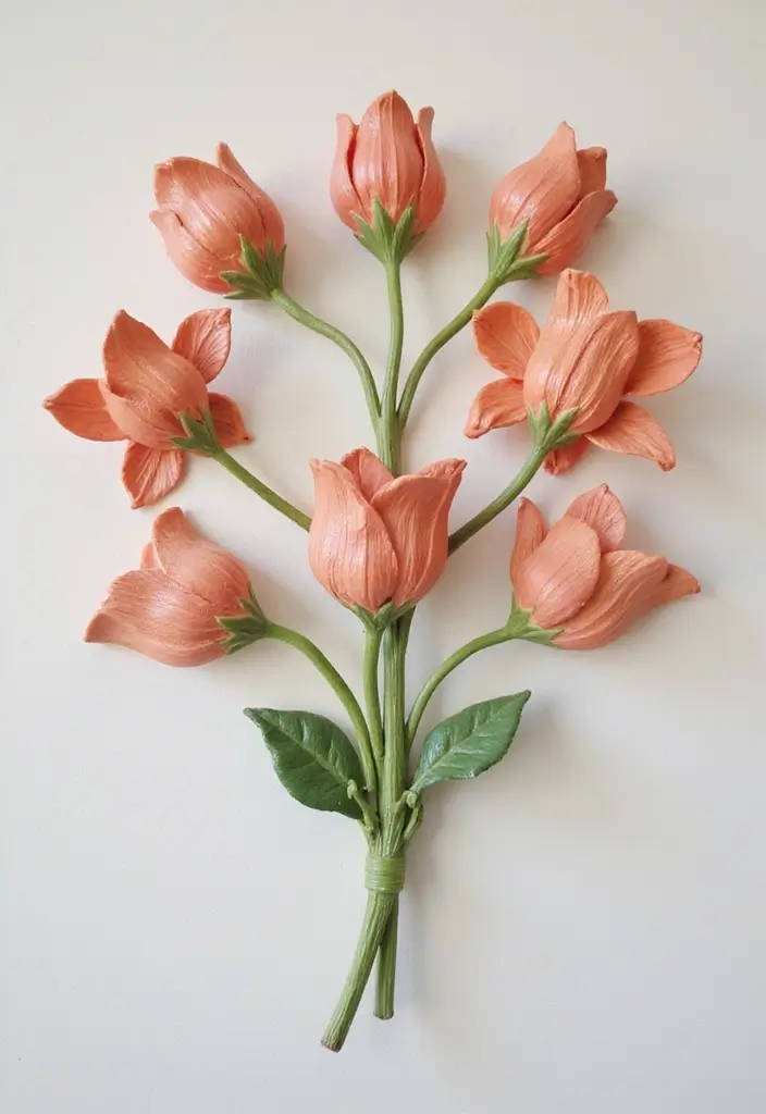 29 Ceramic Flowers Wall Decor Ideas To Brighten Your Home 53 29 Ceramic Flowers Wall Decor Ideas To Brighten Your Home - 23. Symmetrical Arrangement