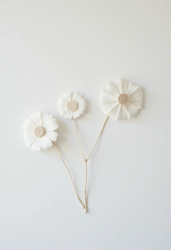 29 Ceramic Flowers Wall Decor Ideas To Brighten Your Home 60 29 Ceramic Flowers Wall Decor Ideas To Brighten Your Home - 28. Minimalist Focus