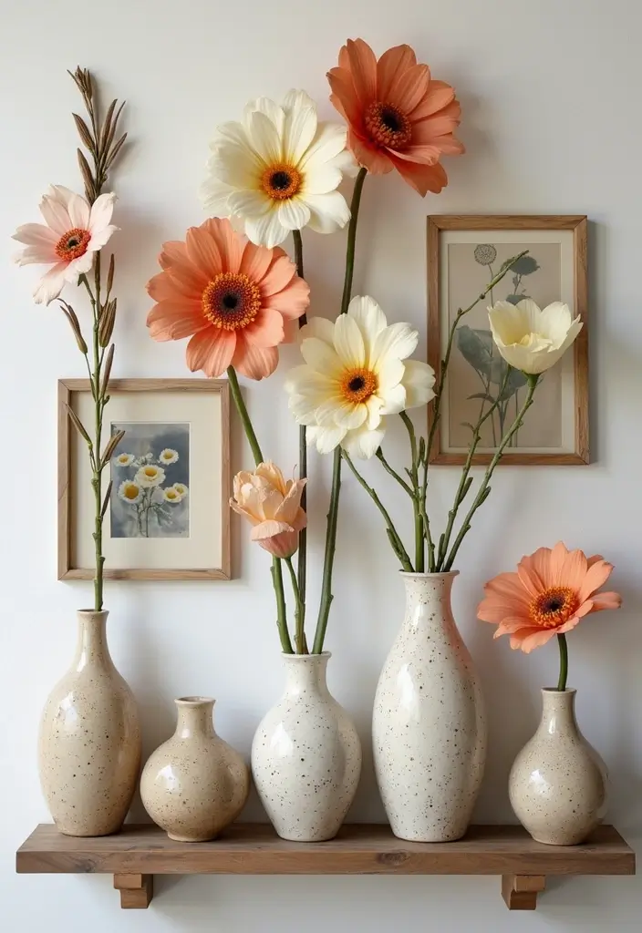 29 Ceramic Flowers Wall Decor Ideas To Brighten Your Home 61 29 Ceramic Flowers Wall Decor Ideas To Brighten Your Home - 29. Dynamic Displays