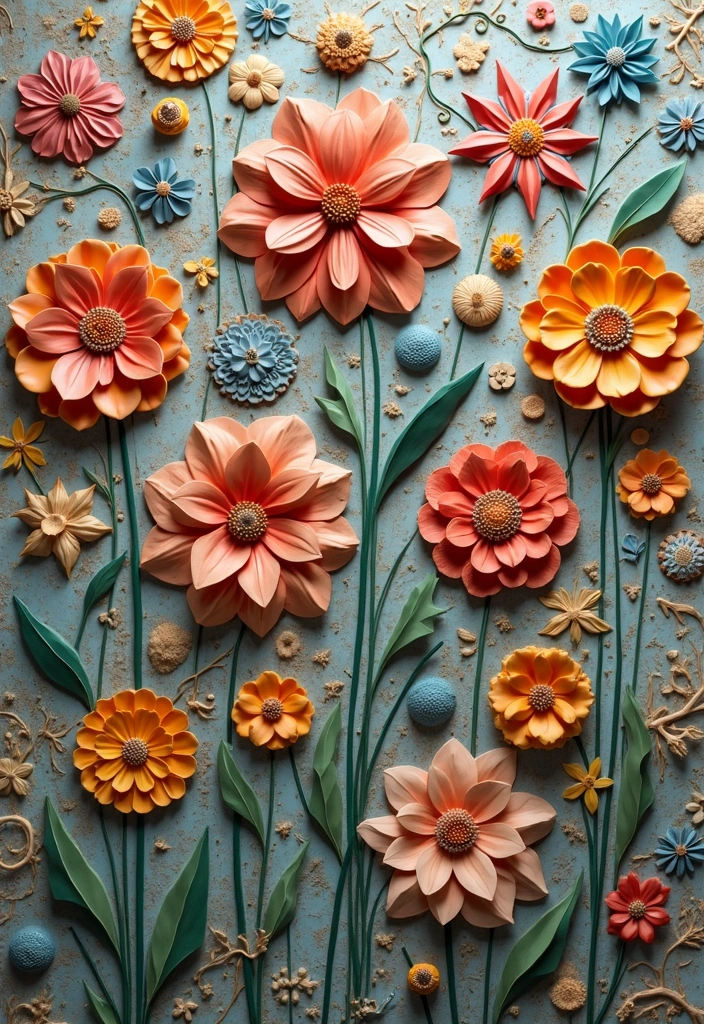 29 Ceramic Flowers Wall Decor Ideas To Brighten Your Home 14 29 Ceramic Flowers Wall Decor Ideas To Brighten Your Home - 6. Artistic Mosaic