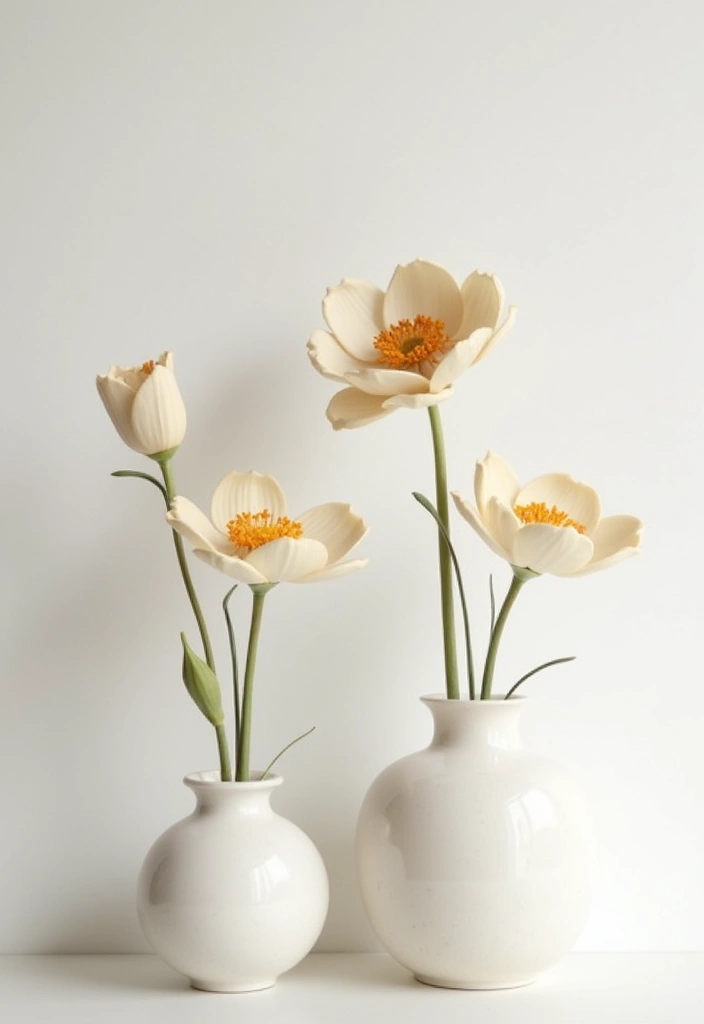 29 Ceramic Flowers Wall Decor Ideas To Brighten Your Home 23 29 Ceramic Flowers Wall Decor Ideas To Brighten Your Home - 9. Minimalist Petals