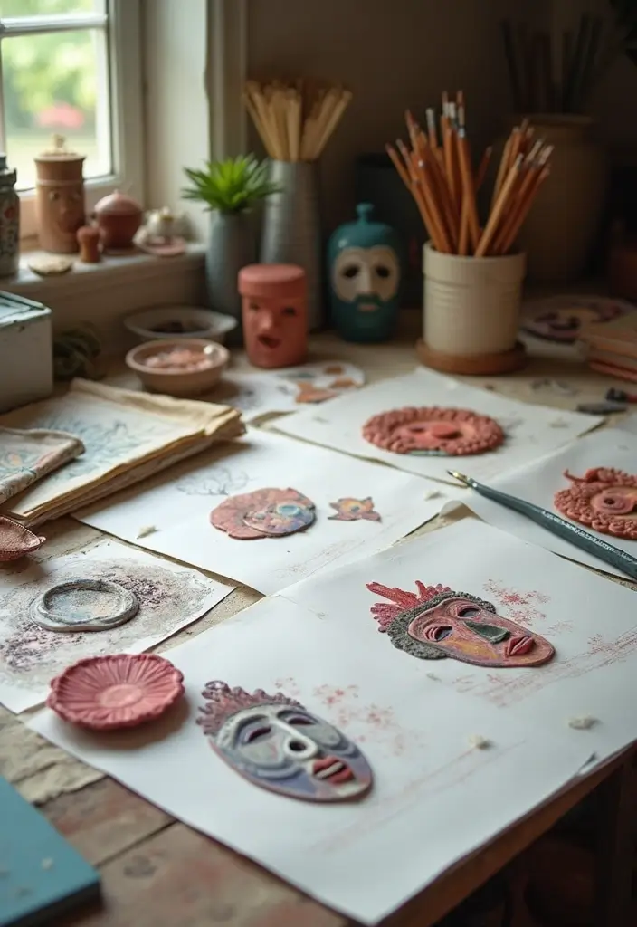 29 Ceramic Mask Decor Ideas That Double As Art Pieces 69 29 Ceramic Mask Decor Ideas That Double As Art Pieces - 27. Artistic Inspiration from Mask Designs