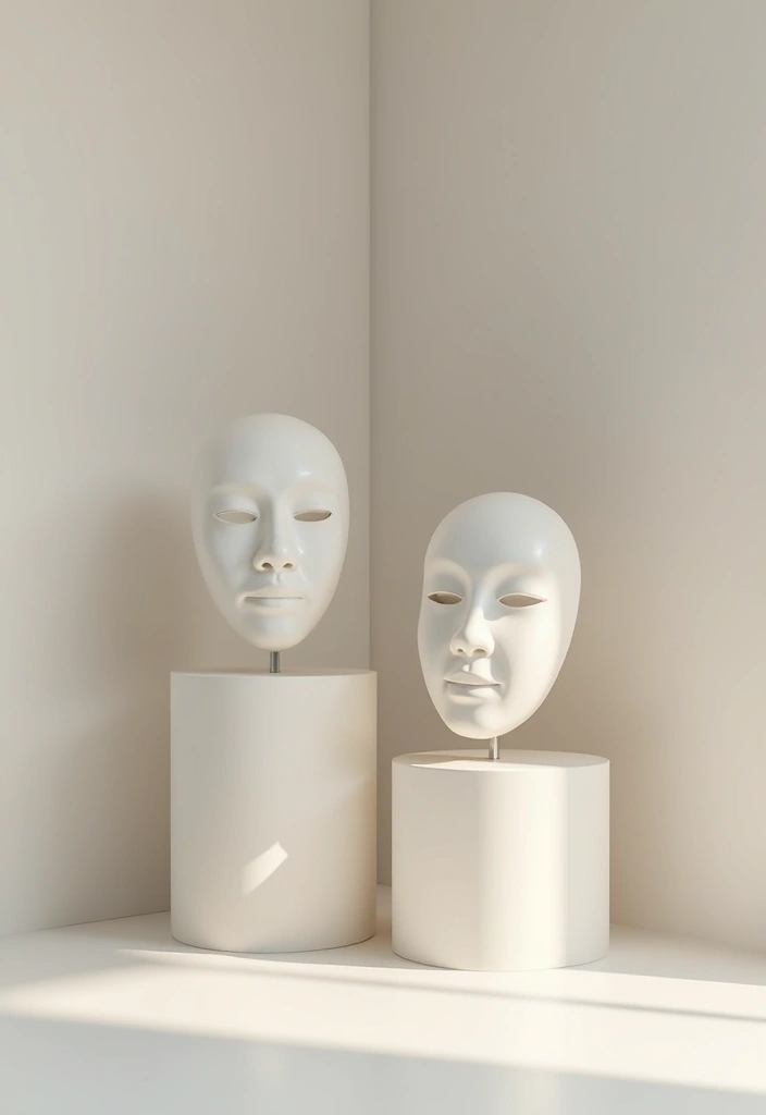 29 Ceramic Mask Decor Ideas That Double As Art Pieces 71 29 Ceramic Mask Decor Ideas That Double As Art Pieces - 29. Embracing a Minimalist Approach