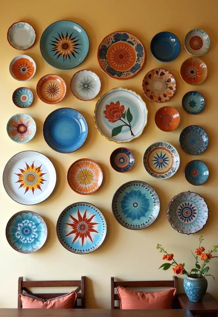 29 Ceramic Plate Decor Inspirations To Personalize Your Walls - 1. Eclectic Plate Gallery