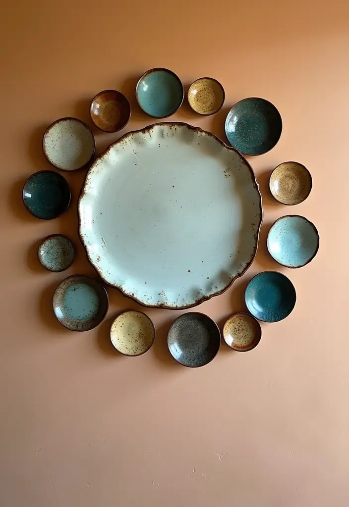 29 Ceramic Plate Decor Inspirations To Personalize Your Walls - 11. Statement Piece Centerpiece
