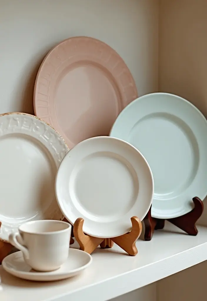29 Ceramic Plate Decor Inspirations To Personalize Your Walls - 12. Creative Plate Stands