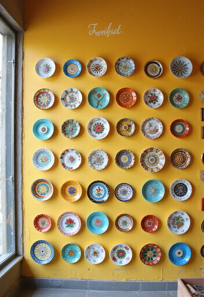 29 Ceramic Plate Decor Inspirations To Personalize Your Walls - 18. Retro-inspired Collections