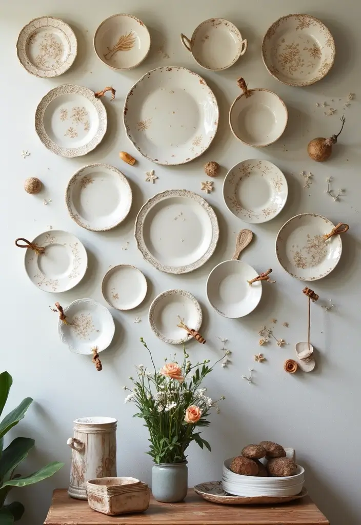 29 Ceramic Plate Decor Inspirations To Personalize Your Walls - 26. Playful Arrangements
