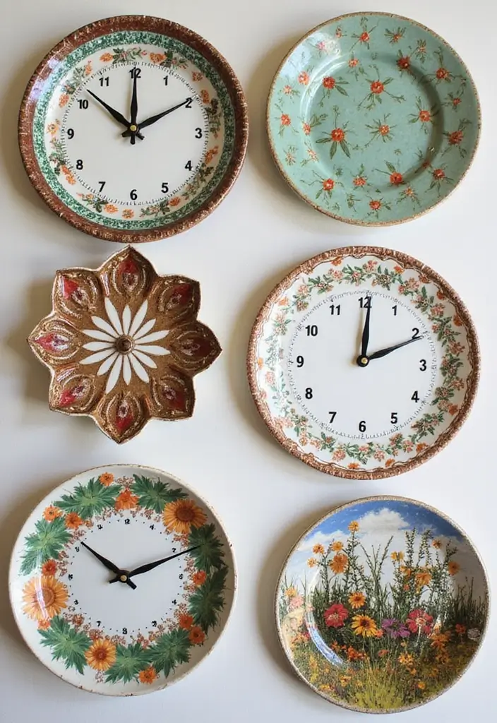 29 Ceramic Plate Decor Inspirations To Personalize Your Walls - 28. Upcycling Ideas