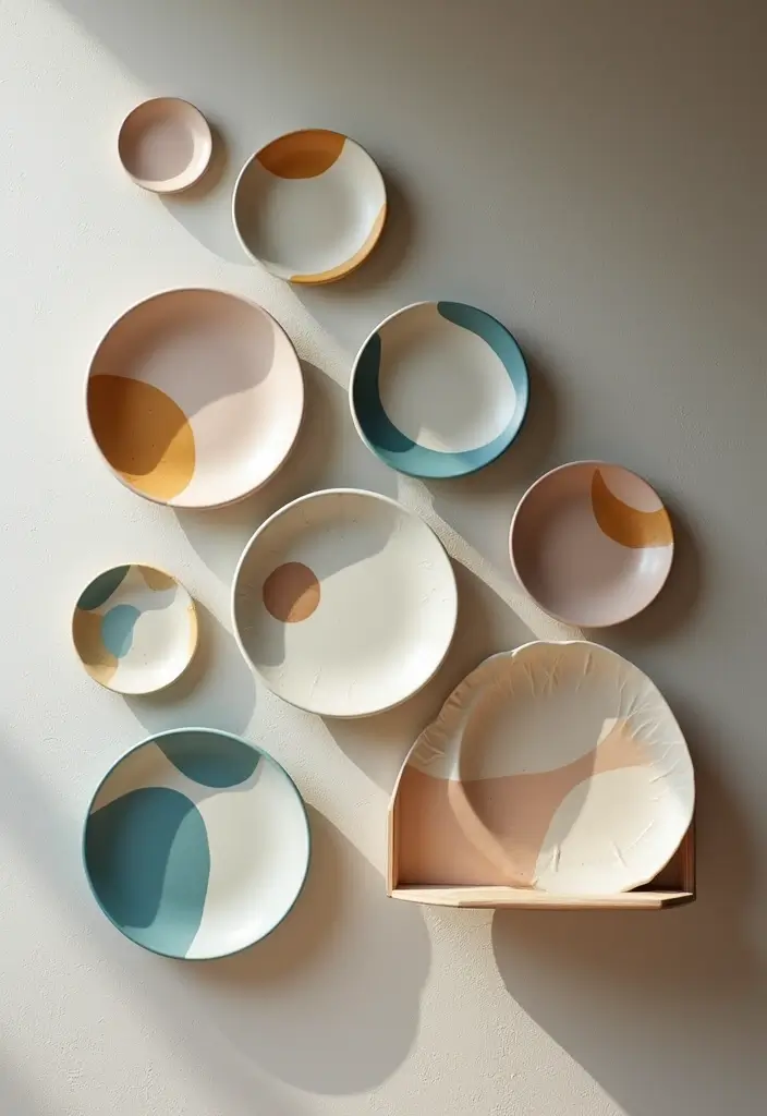29 Ceramic Plate Decor Inspirations To Personalize Your Walls - 8. Geometric Patterns