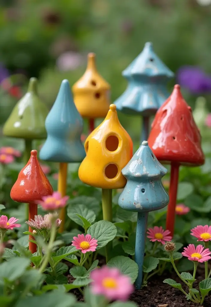 29 Home Decor Ceramic Projects Anyone Can Try 68 29 Home Decor Ceramic Projects Anyone Can Try - 16. Decorative Garden Stakes