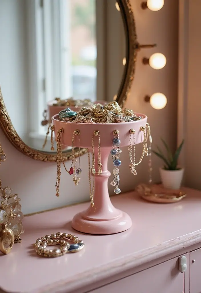 29 Pink Ceramic Decor Ideas That Feel Soft And Elegant - 13. Pink Ceramic Jewelry Holders