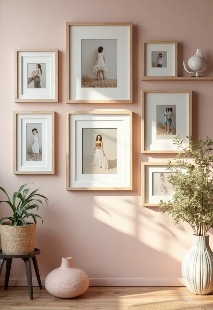 29 Pink Ceramic Decor Ideas That Feel Soft And Elegant - 14. Pink Ceramic Picture Frames