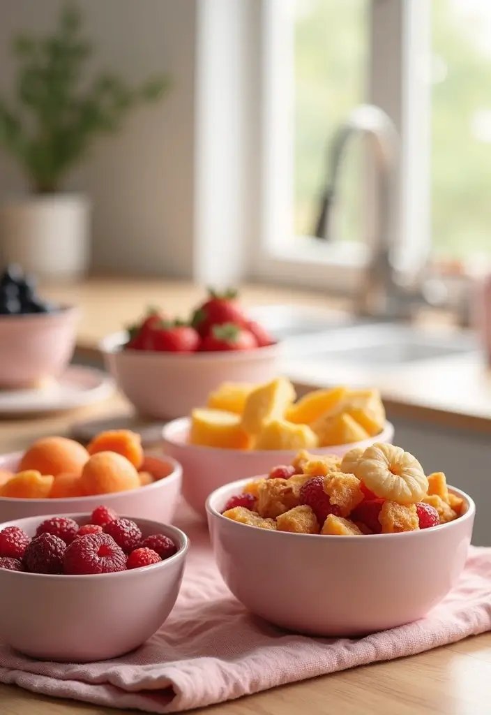 29 Pink Ceramic Decor Ideas That Feel Soft And Elegant - 2. Pink Ceramic Bowls for a Cohesive Look